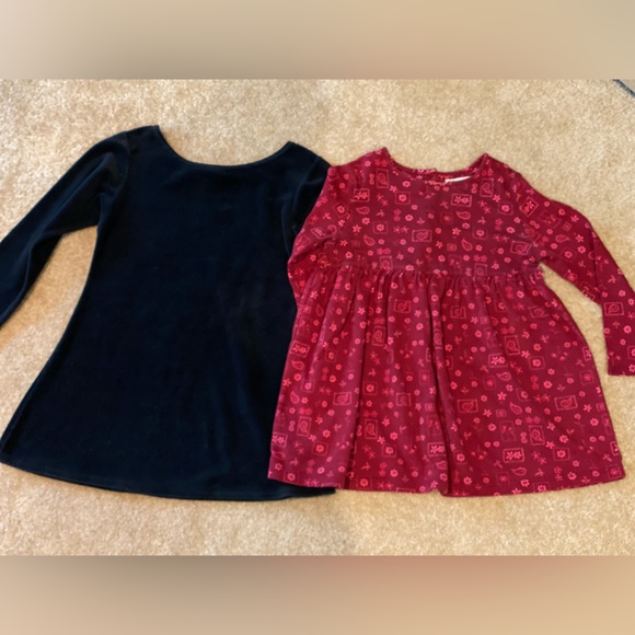 5 piece girls lot size 6 / 6x dresses / tunic tops, tights, footless leggings - Picture 2 of 13